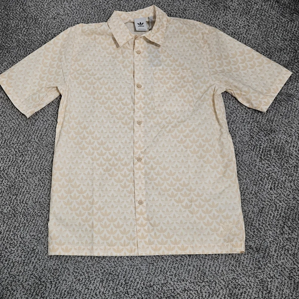 NWT: Men’s Adidas Originals Monogram Print Shirt - Medium